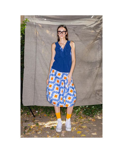 Bianca Popp Blue Wrapped Skirt