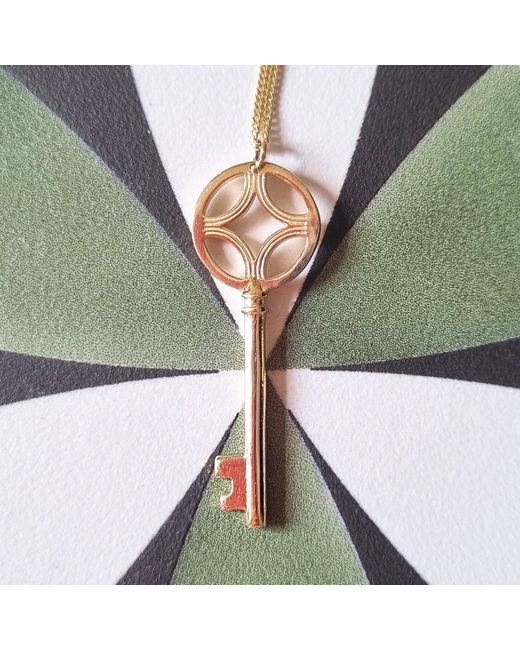 Lee Renee Metallic Key Necklace