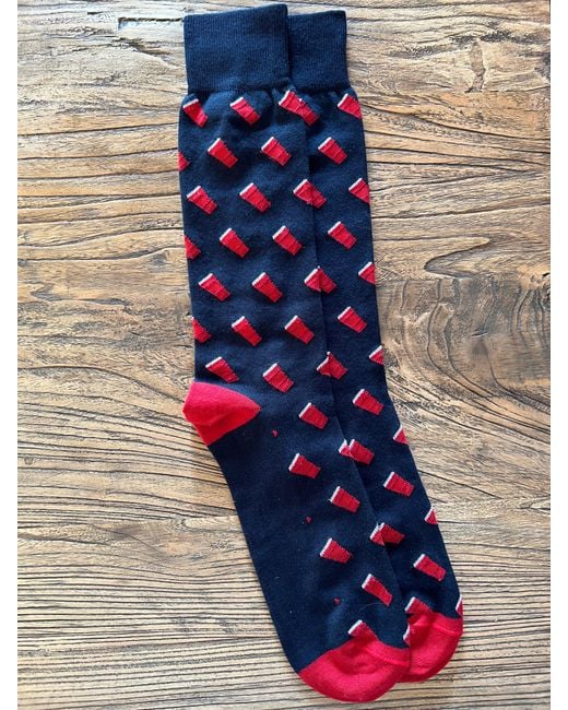 Lazyjack Press Blue Re-Rack Socks for men