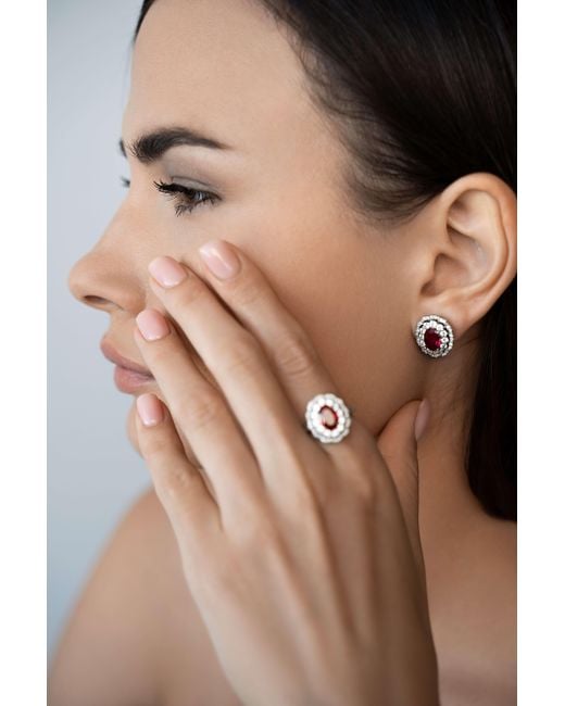 Viviana Halil Pink The Louis Earrings – Sculptural Sterling Stud Earrings