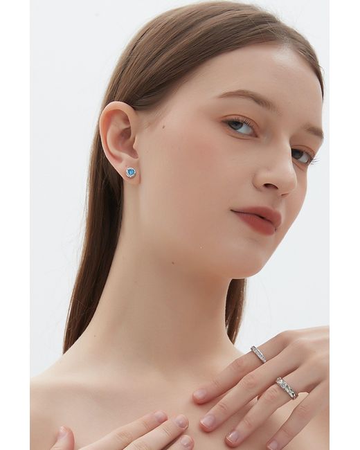 Classicharms Blue Skyler Molten Sky Stud Earrings