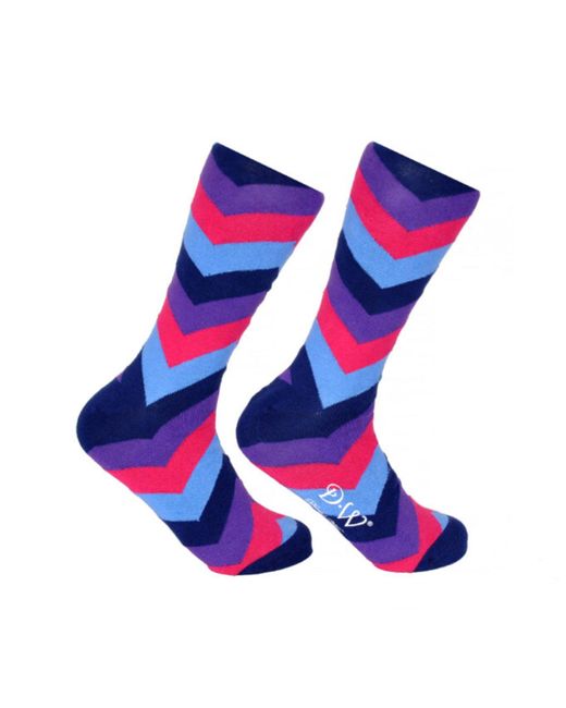 DAVID WEJ Blue Patterned Socks for men