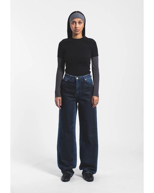 Dr. Denim Blue Donna High Relaxed
