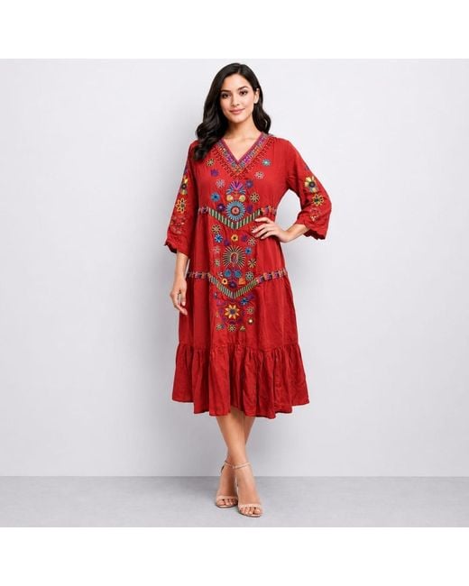 Zasta Studio Red Summer Thread Edition Dress Two