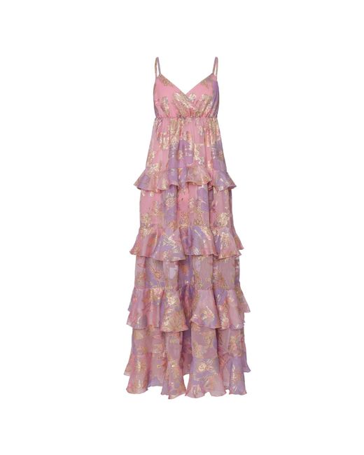 Anse Victorin Pink Carla Silk Dress