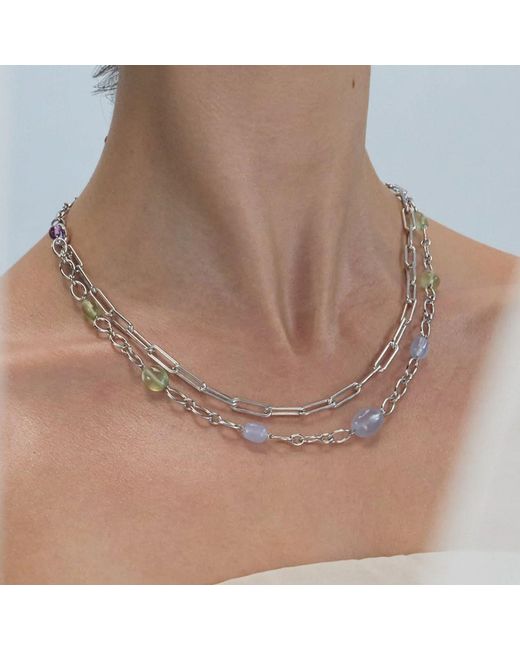 Onia Metallic Citrus Marquise Necklace