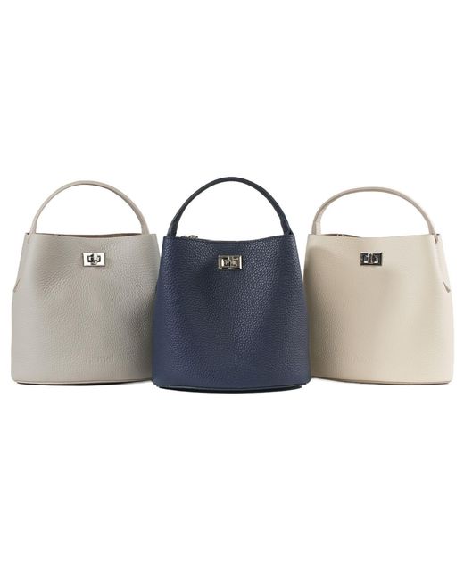 Hamel Atelier Gray Riva Leather Crossbody Bag