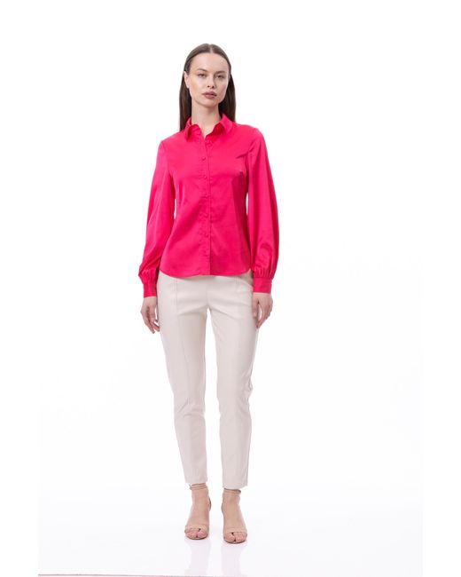 Carloslines Pink Button Down Long Sleeve Shirt