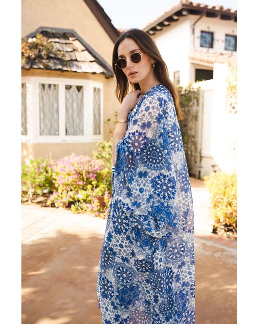 Jennafer Grace Blue Mystic Mandala Kimono