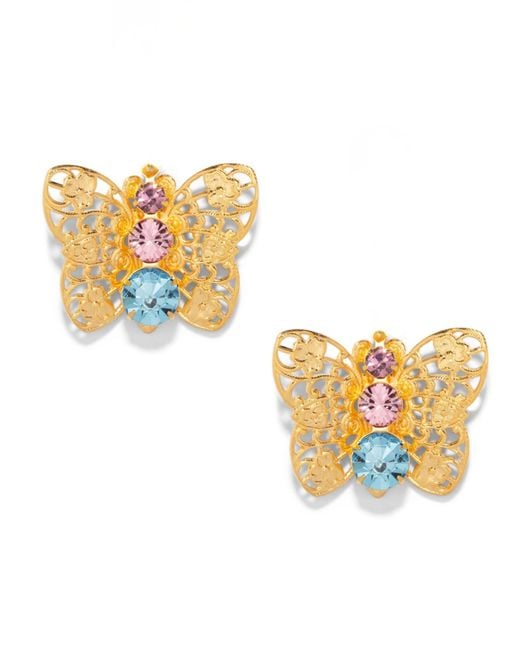 The Pink Reef Pink Filagree Butterfly Stud