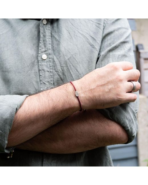 Harbour Uk Brown Hamsa Rope Bracelet for men