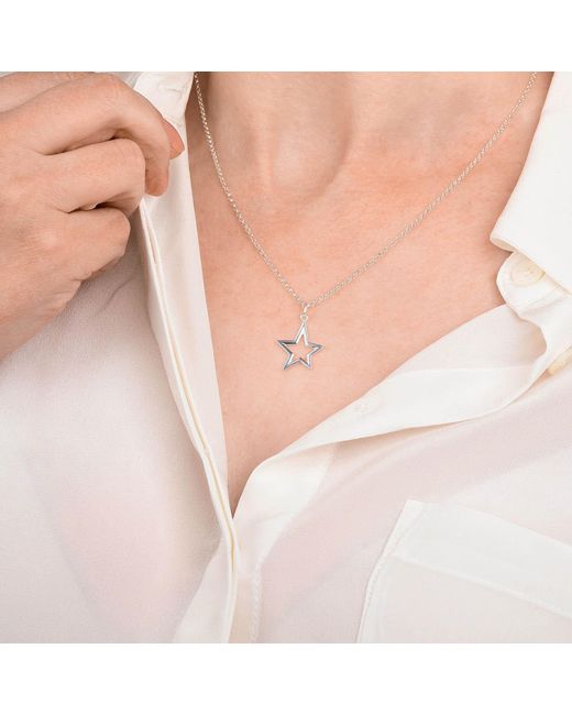 Nellou Jewellery Metallic Northern Star Necklace Sterling