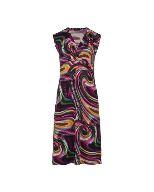 Conquista Purple Mulberry Stretch Jersey Empire Line Dress