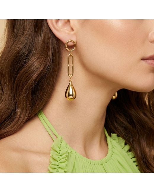 Jaredjamin Metallic Aura Teardrop Link Earrings