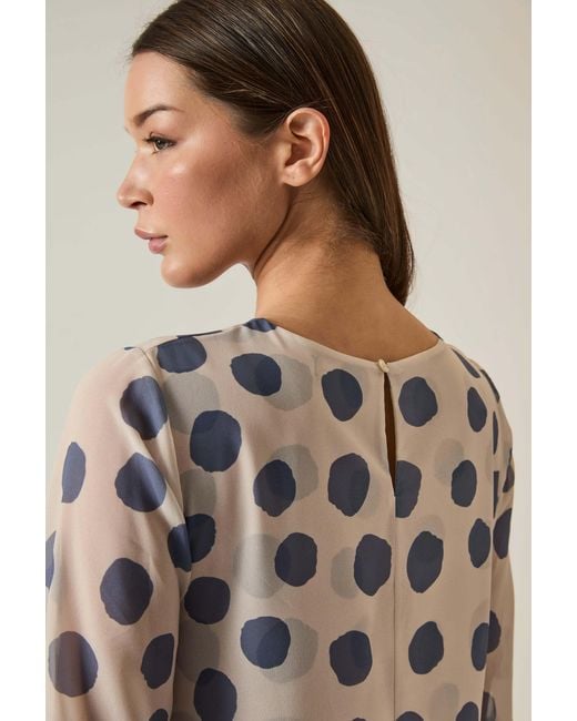 James Lakeland White Neutrals -Cream Polka Dot Dress