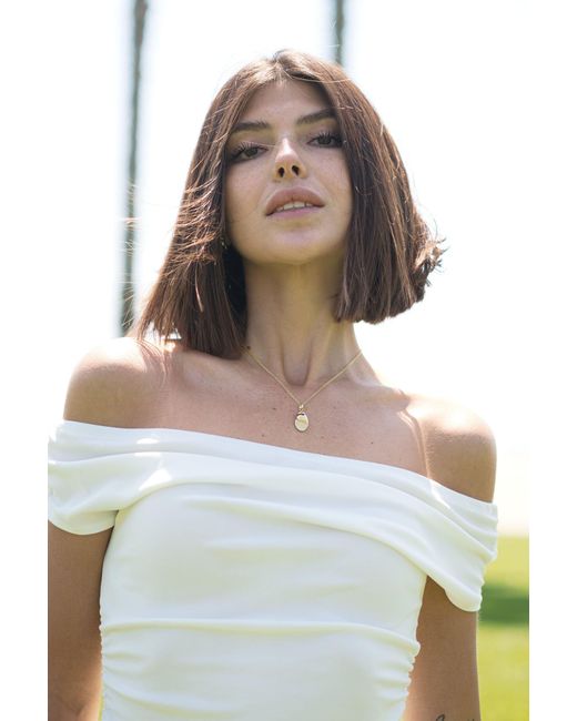 Classicharms Metallic Lexi Crystal Seashell Pendant Necklace