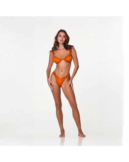 Cherina Beachwear Llc Orange Isla Bikini Bottom