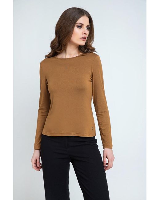 Conquista Brown Long Sleeve Jersey Top