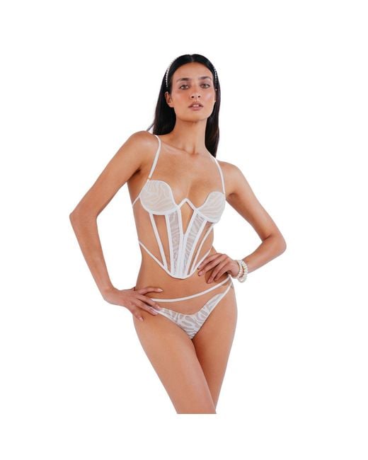 Perilla Lingerie White Kylie One Thong