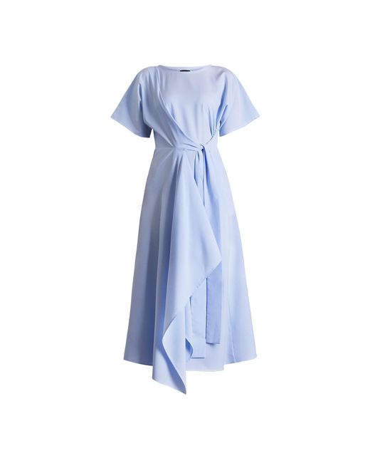 Meem Label Blue Baxter Stripe Wrap Dress