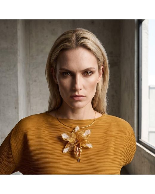 Iliana Arrazola Metallic Orchid Choker, And, Glass Beads, Beaded Jewelry