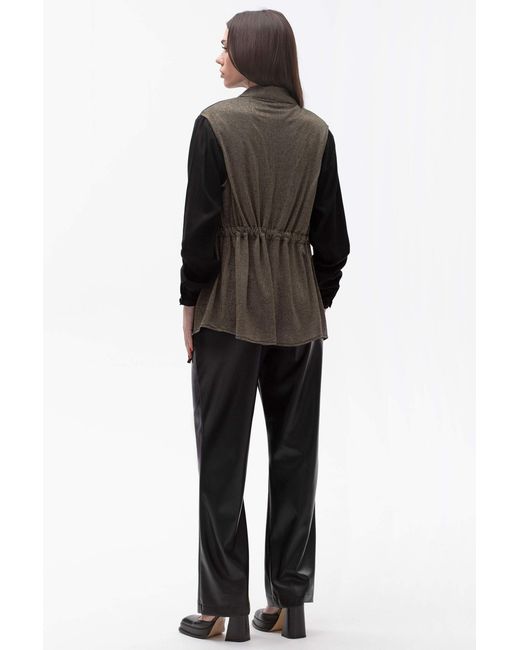 Maison Bogomil Brown Drawling Glittery Vest