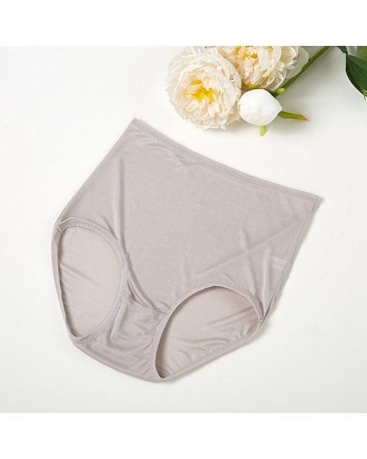 Soft Strokes Silk White Neutrals Set Of Two Knitted Silk Mid Rise French Cut Pantie Shimmer Collection