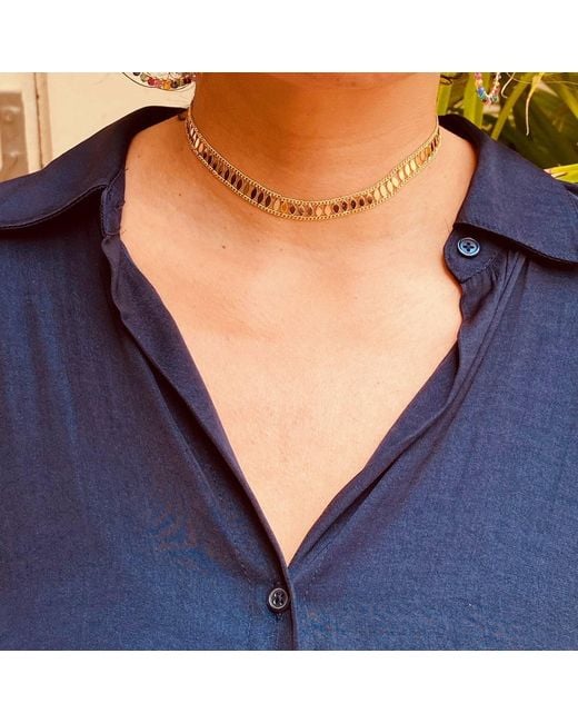 Lexi Jewelry Metallic Golden Hour Choker Necklace