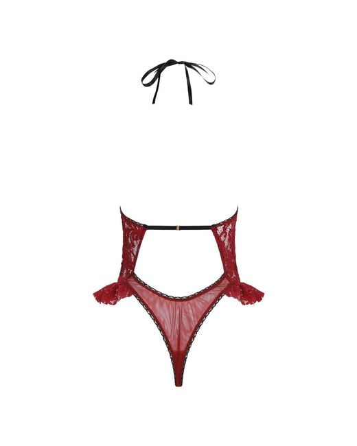 Belle -et-BonBon Red Valentines Love Valentina Deep Cherry Lace Body
