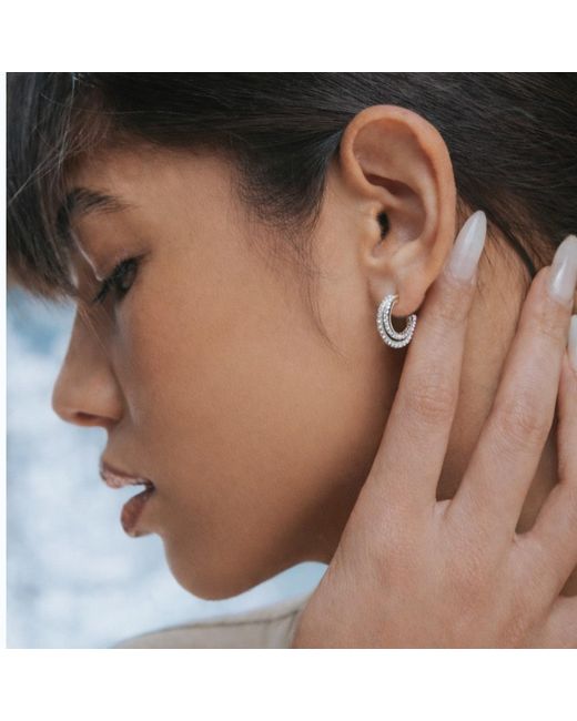 Native Gem Metallic Evil Twin Huggie Earring