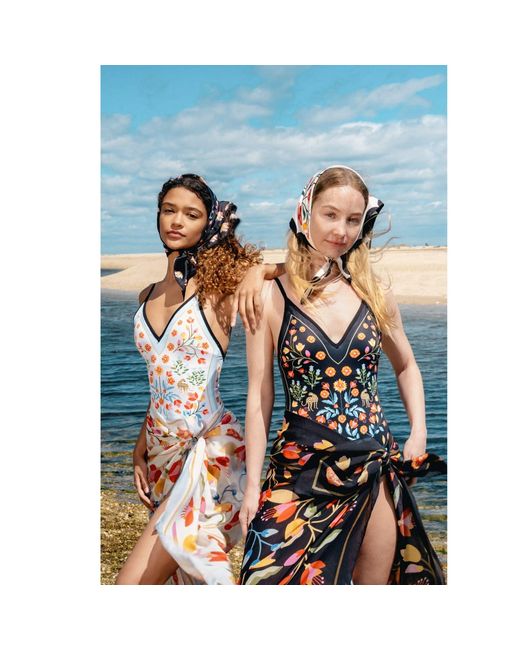 Jessie Zhao New York Blue Beach Sarong Wrap