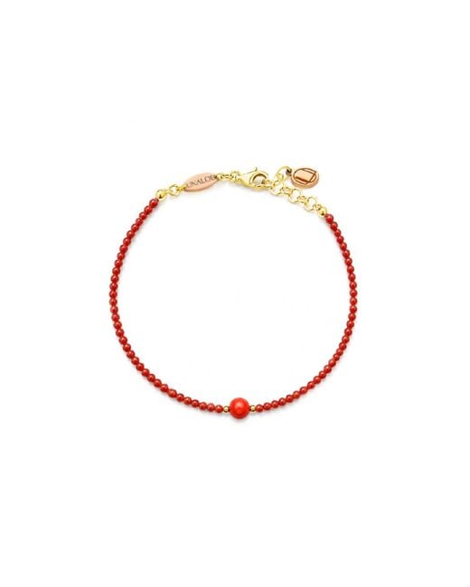Unaloe Metallic Coral Bracelet With-Plated Details