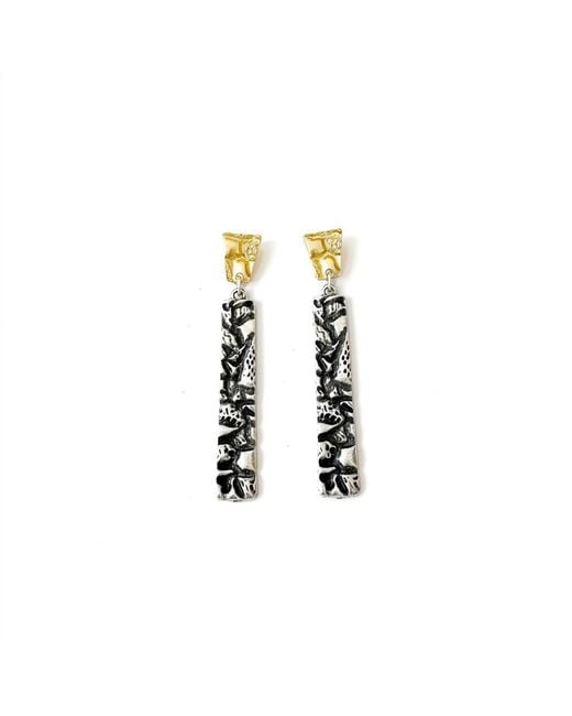 By Virgo White Noctera Earring