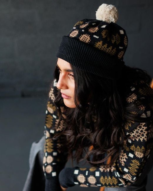 Mabli Blue Neutrals Carthen Pom Beanie
