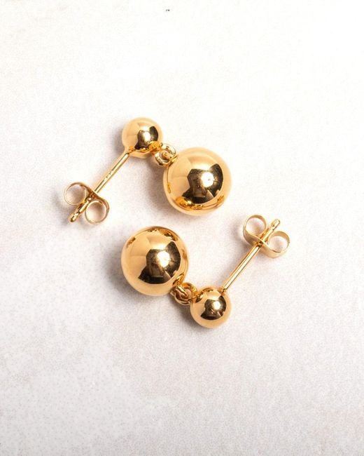 Belinda Jewelz Metallic Hanging Ball Stud Earrings