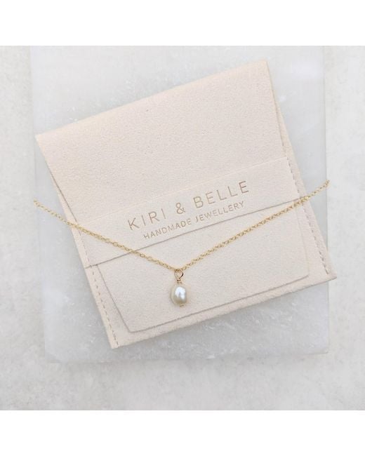 Kiri & Belle Metallic Mini Florence Small Pearl Pendant Filled Necklace