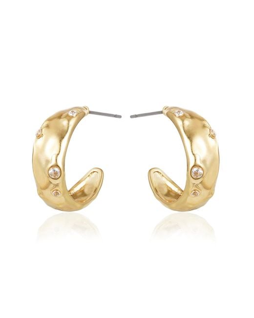 Rare Matters Jewelry Metallic Sculpted Mini Hoop Earrings