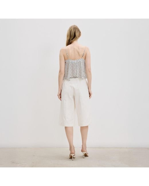 Herfetch White Polka Bermuda Shorts