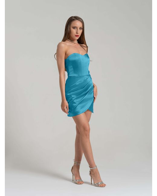 Tia Dorraine Blue A Touch Of Glamour Mini Dress