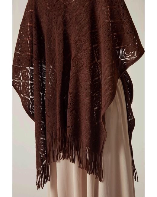 James Lakeland Brown Pointelle Knit Kaftan