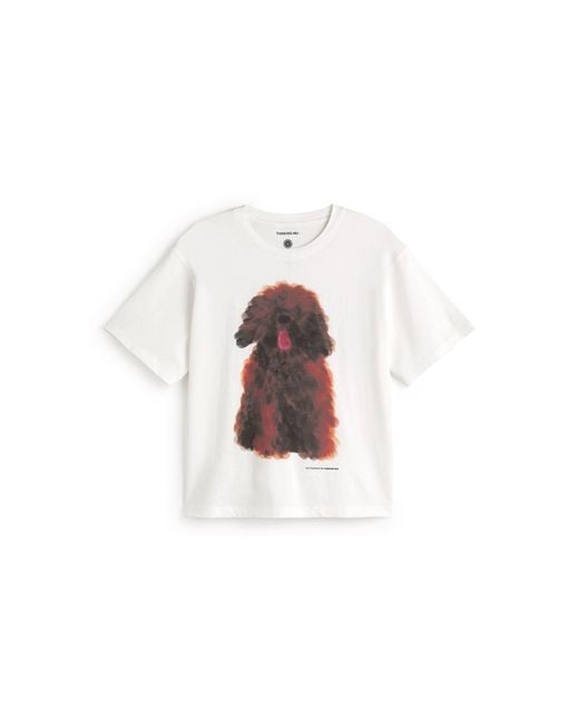Thinking Mu White Pet Portrait Lucia T-Shirt