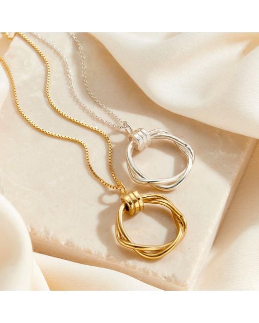 Posh Totty Designs Metallic Delta Circle Pendant Necklace