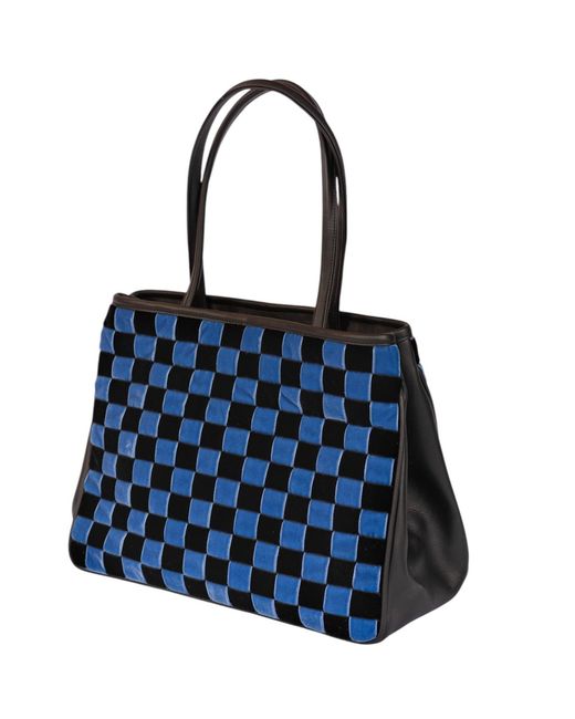 Velvet Atelier Blue Cristina Tote Bag