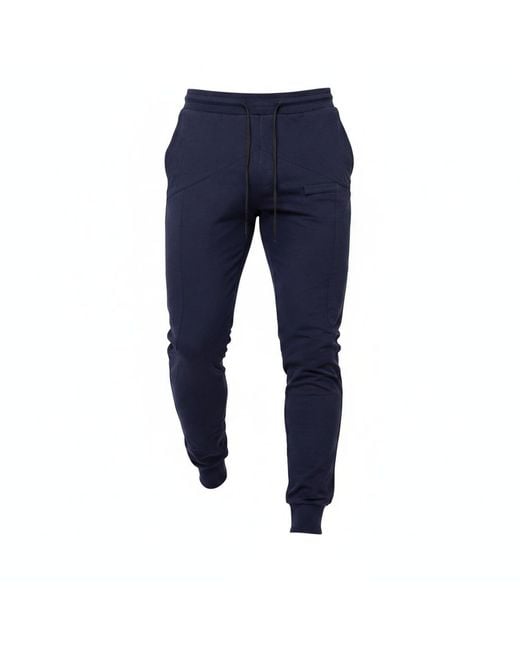 Chuks Collins Blue Geo Cut Sweat Pants-- Diffusion Collection for men