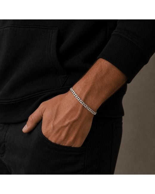 Kennett Watches & Accessories Metallic Kennett Cuban Chain Bracelet Four Mm for men