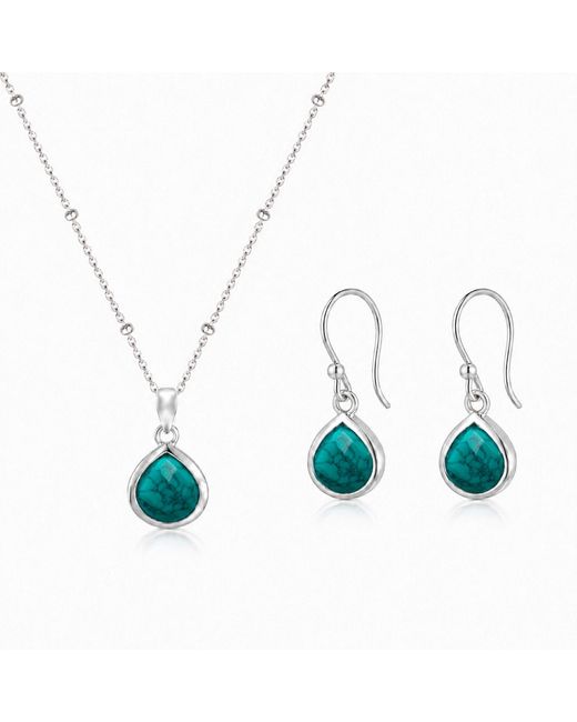 The Jewellery Store London Blue Pear-Shaped Jewellery Set