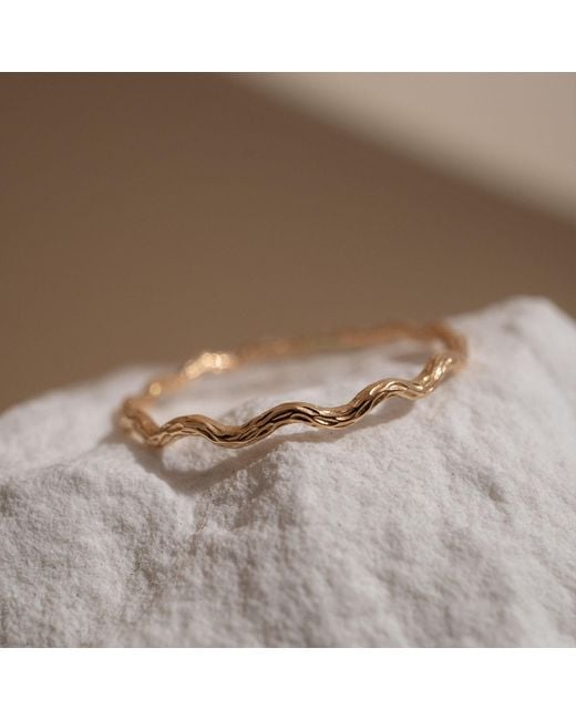 Kate Koel Metallic Dainty Snake Textured Ring