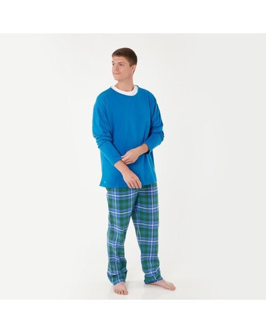 Lounge Blue Soft, Breathable Organic Brushed Cotton Loungewear Trousers
