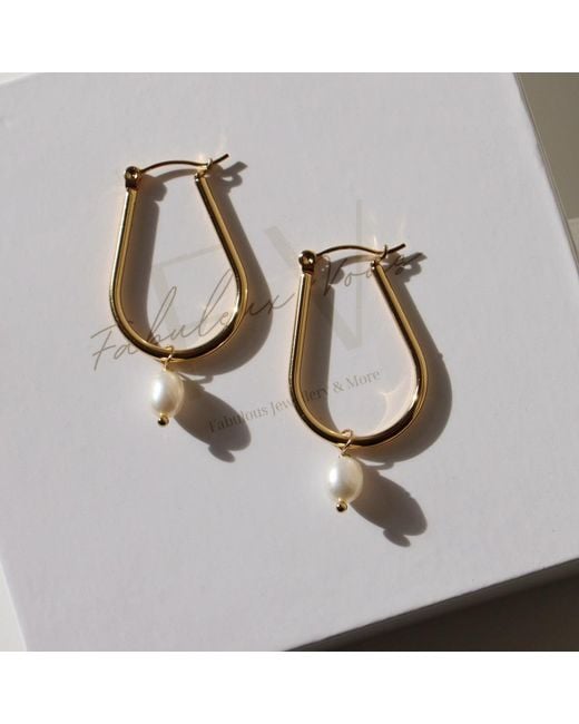 FV Jewellery Metallic Steel Me U Pearl Earrings