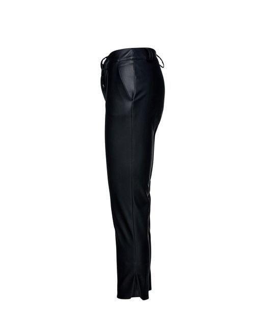 Conquista Black Faux Leather Pants